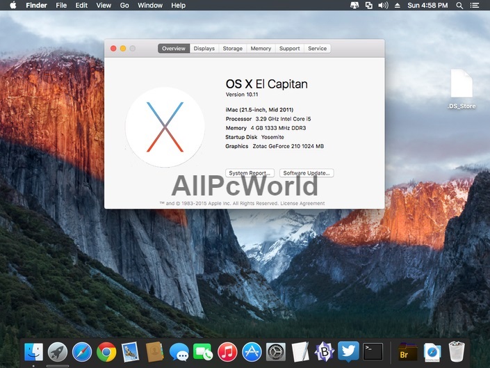 Mac OS X El Capitan 10.11.6 User Interface