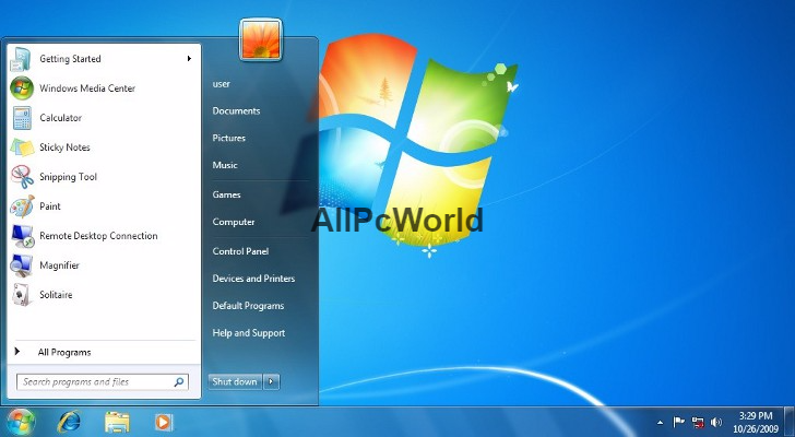Microsoft Windows 7 Professional Free Download User Interface