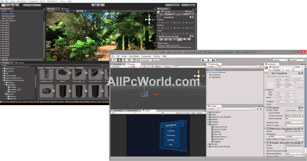 Unity 3D Pro Development Environment