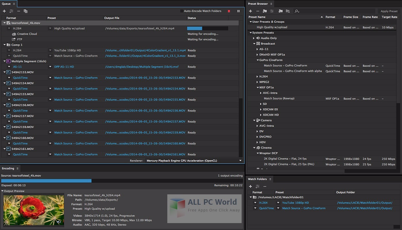 Adobe Media Encoder CC 2015 User Interface