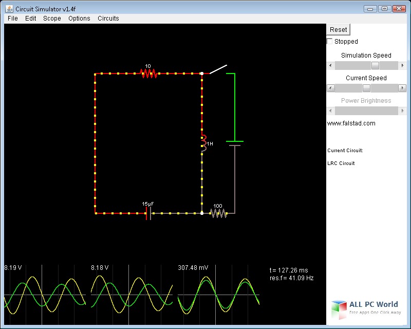 Circuit Simulator 1.6i User Interface