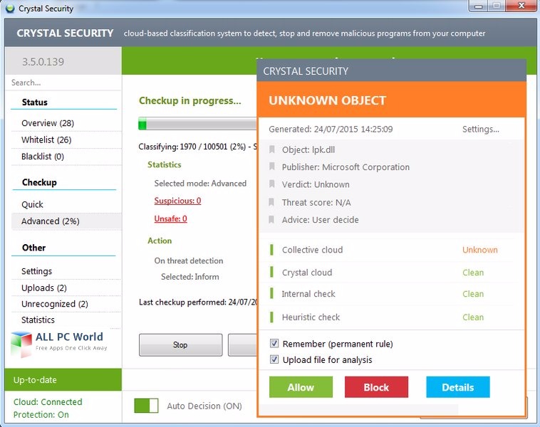 Crystal Security 3.5.0.195 User Interface