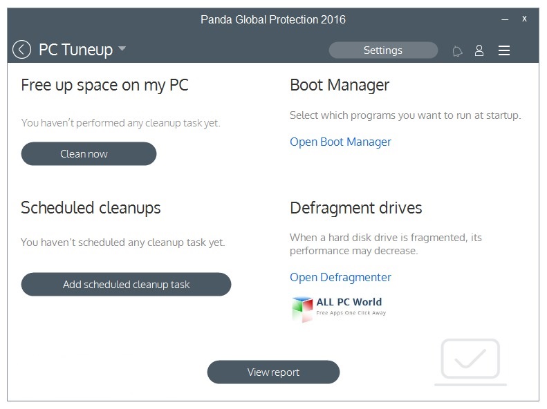 Panda Global Protection 2016 User Interface