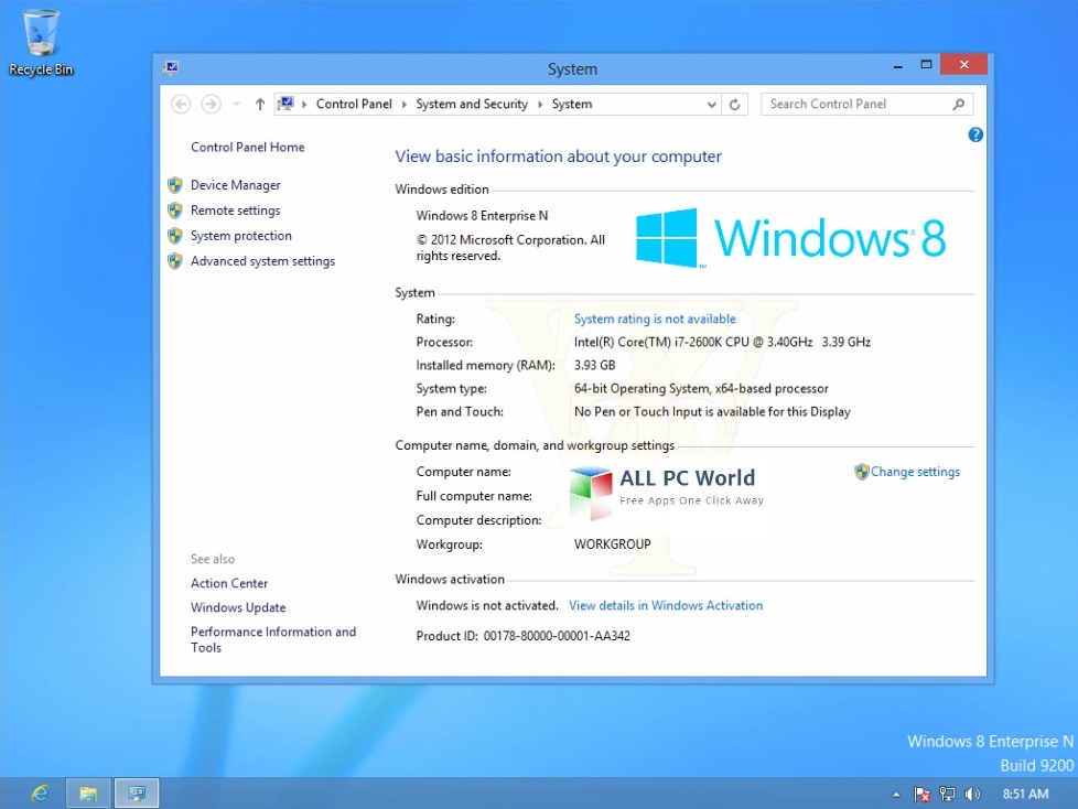 Windows8 Enterprise RTM Build 9200 User Interface