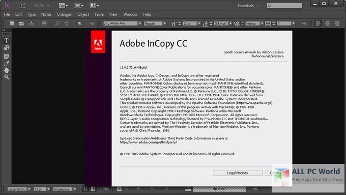 Adobe InCopy CC 2014 User Interface