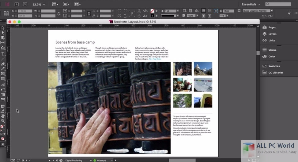 Portable Adobe InDesign CC 2015 User Interface