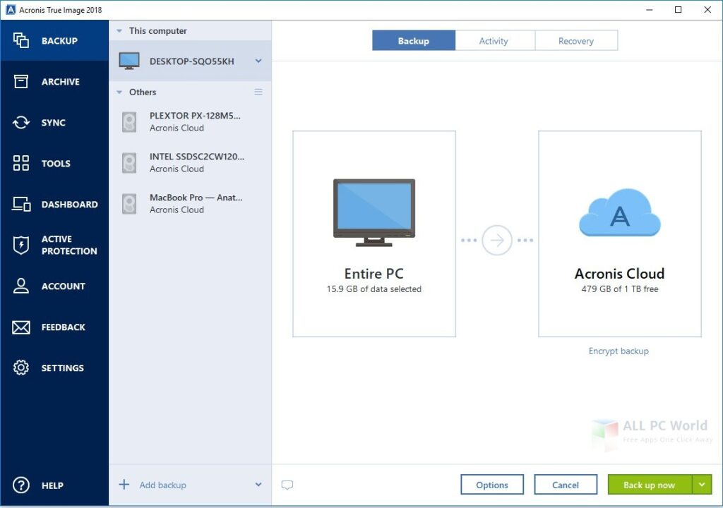 acronis true image 2018 save as vhd