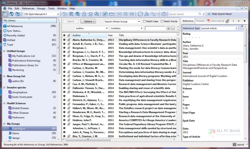 download endnote x8 for mac free