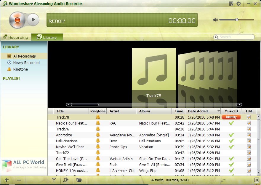 Wondershare Streaming Audio Recorder 2.3 Free Download