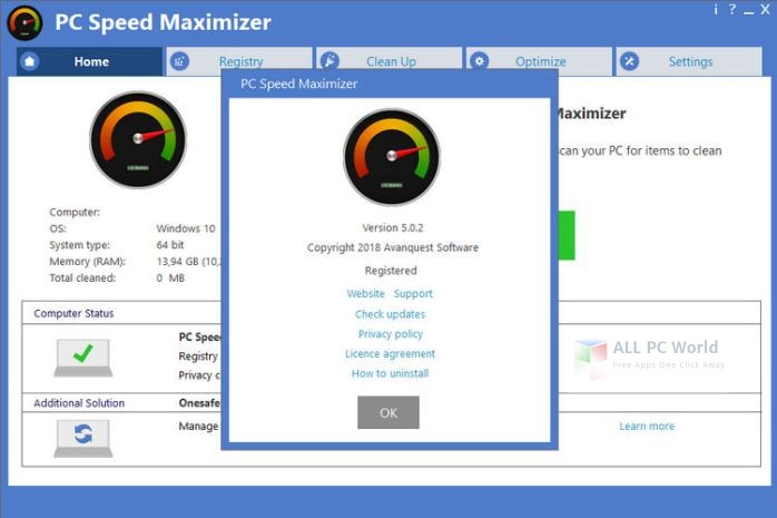 Avanquest PC Speed Maximizer 5.0 Free Download