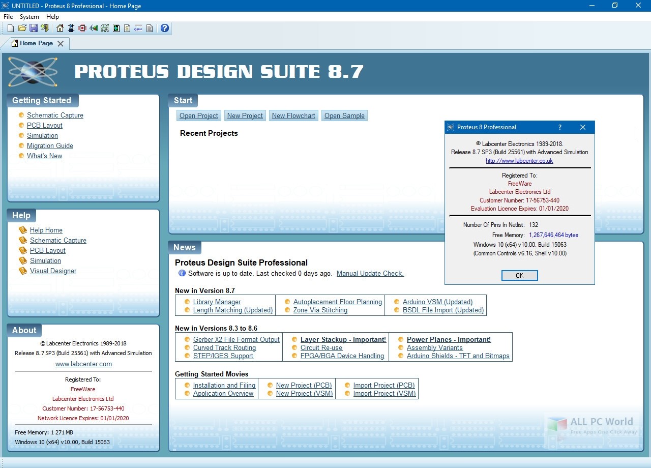 Proteus Professional 8.7 PCB Design SP3 Free Download