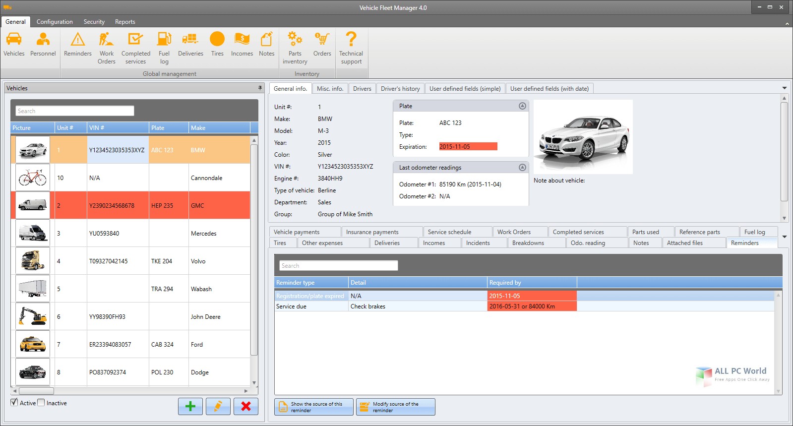 Vinity soft Vehicle Fleet Manager 4.0 Free Download
