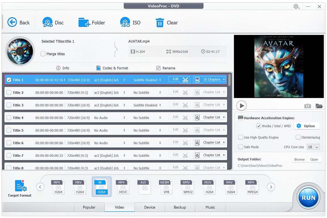 Digiarty VideoProc Features Free Download