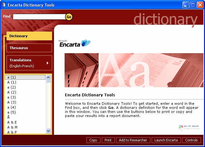 Microsoft Encarta Dictionary Download