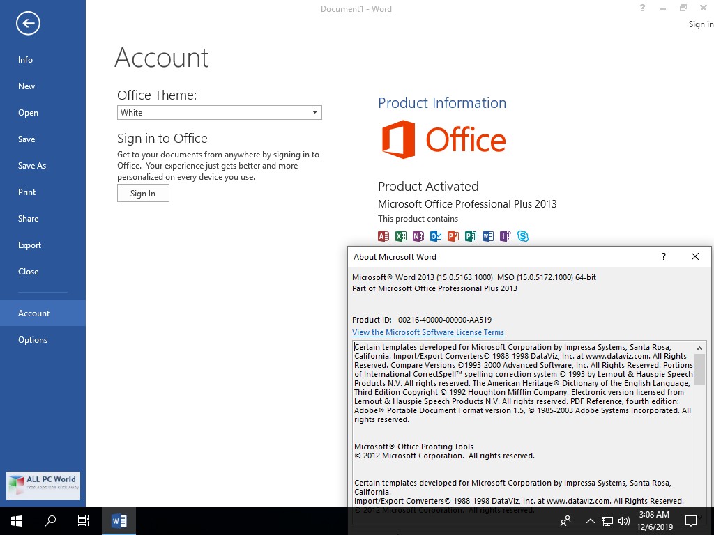 Microsoft Office 2013 Pro Plus SP1 VL July 2021