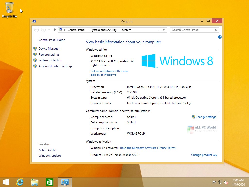 Windows 8.1 Pro JAN 2020 Download