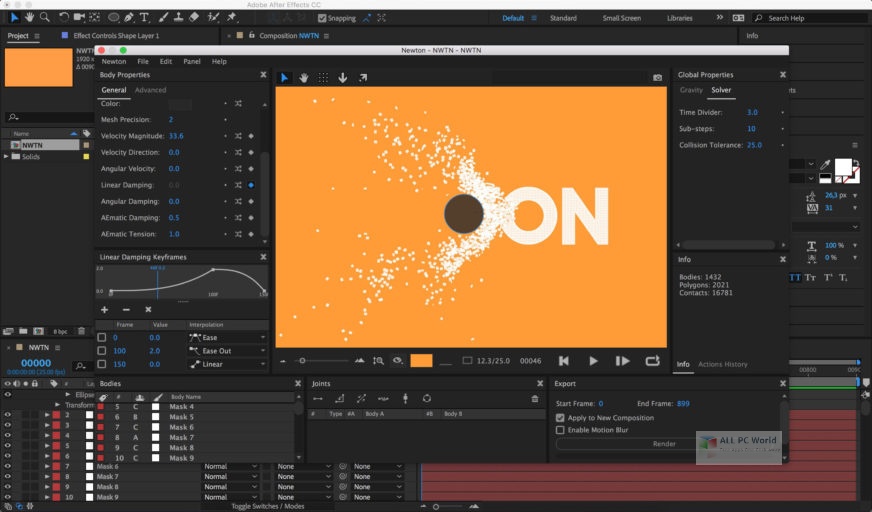 Motion Boutique Newton 3.0 for After Effects
