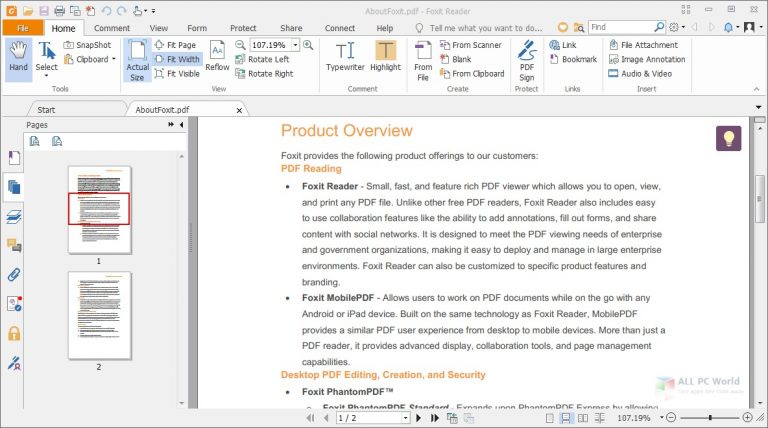 Foxit PDF Reader 10.1 Free Download