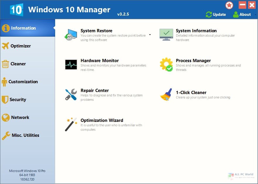 Windows 10 Manager 2020 v3.2 Download