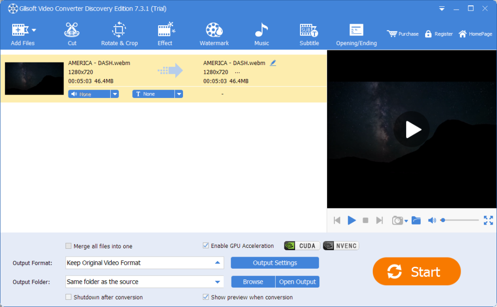 Gilisoft Video Converter Discovery Edition 11.0 for Windows