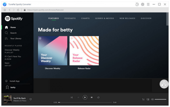 TunePat Spotify Converter 1.2 Free Download