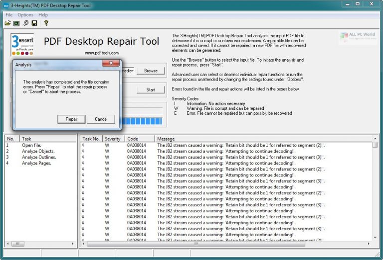 3-Heights PDF Desktop Repair Tool 6.18 for Windows