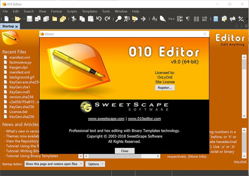 SweetScape 010 Editor 11 for macOS Free Download