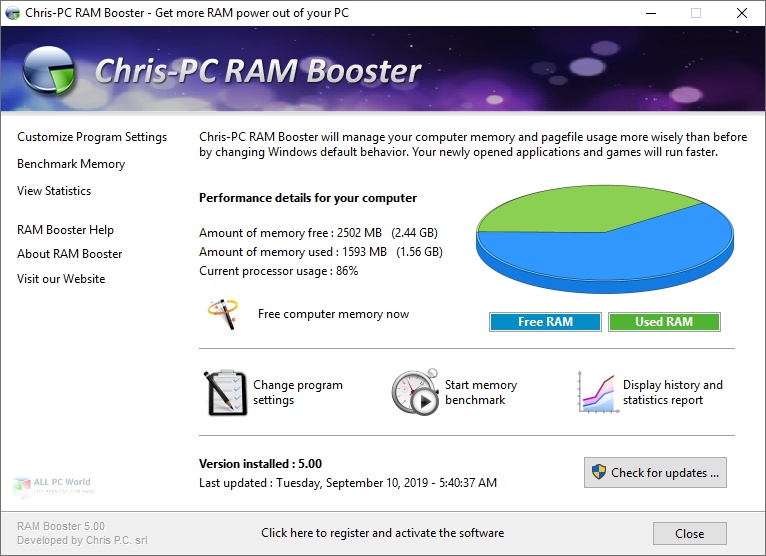 Chris-PC RAM Booster 5.22 Free Download