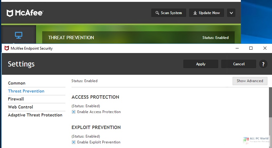 McAfee Endpoint Security 10.7