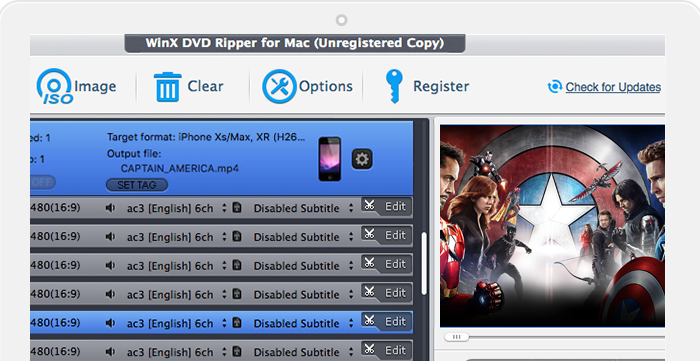 WinX DVD Ripper 6 for Mac