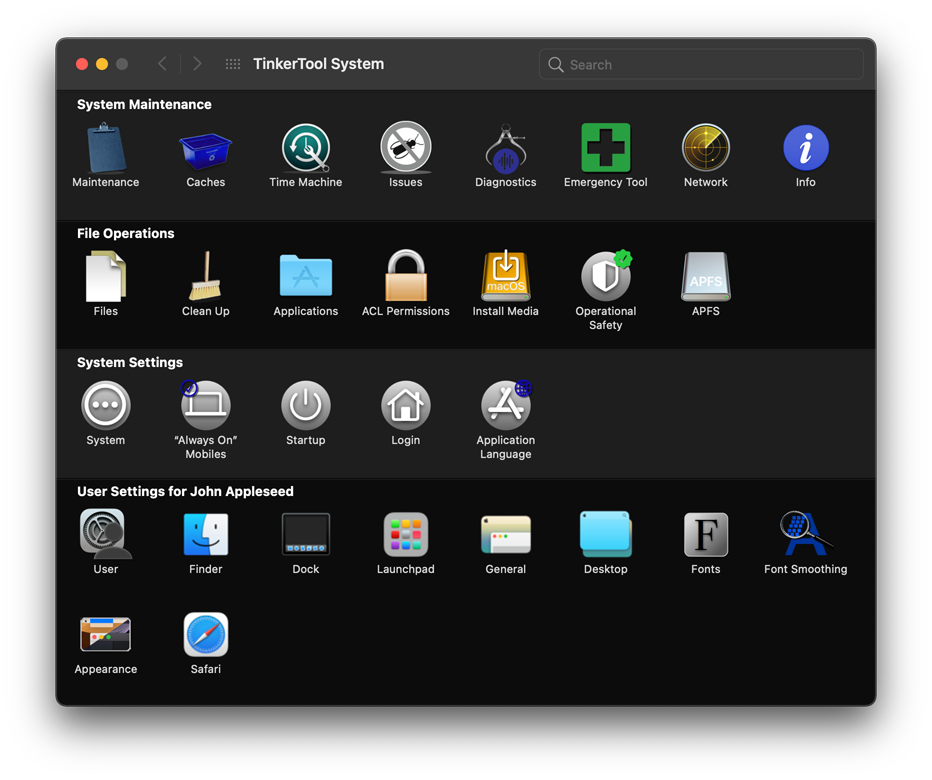 Download TinkerTool System 7 for Mac
