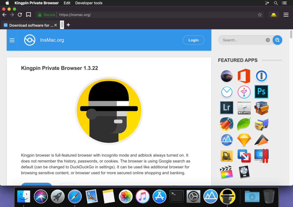 Kingpin Private Browser for Mac Full Version Download