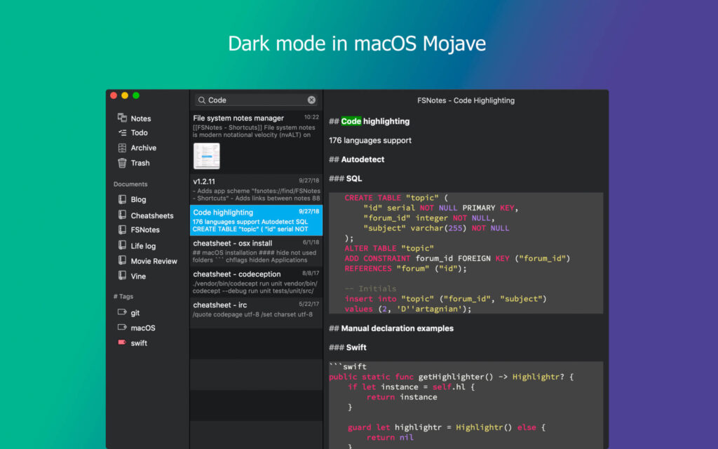 FSNotes 5.0.1 for Mac Free Download