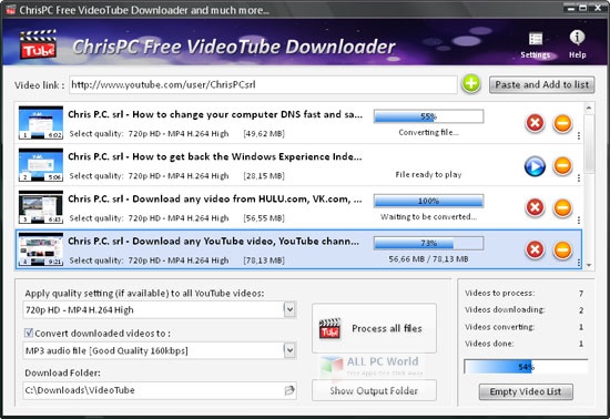 ChrisPC VideoTube Downloader Pro 12 One Click Download