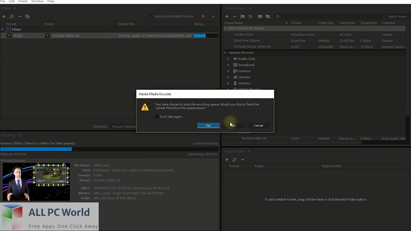 Adobe Media Encoder 2024 v24.0.0.54 instaling