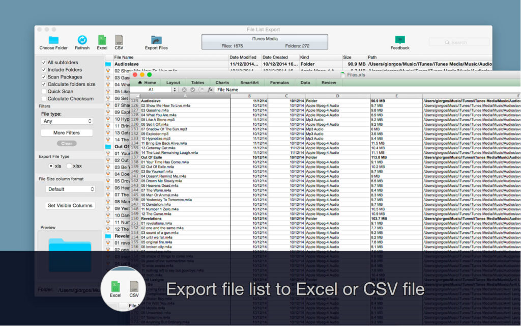 File List Export 2 for Mac Free Download