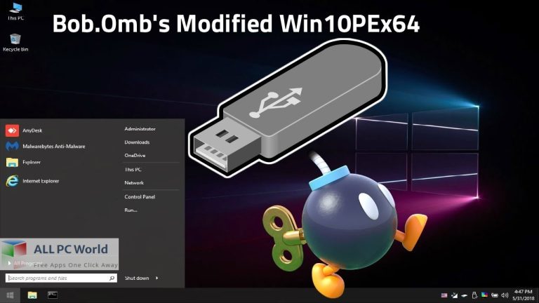 Bob.Ombs Modified Win10PE 4 for Free Download