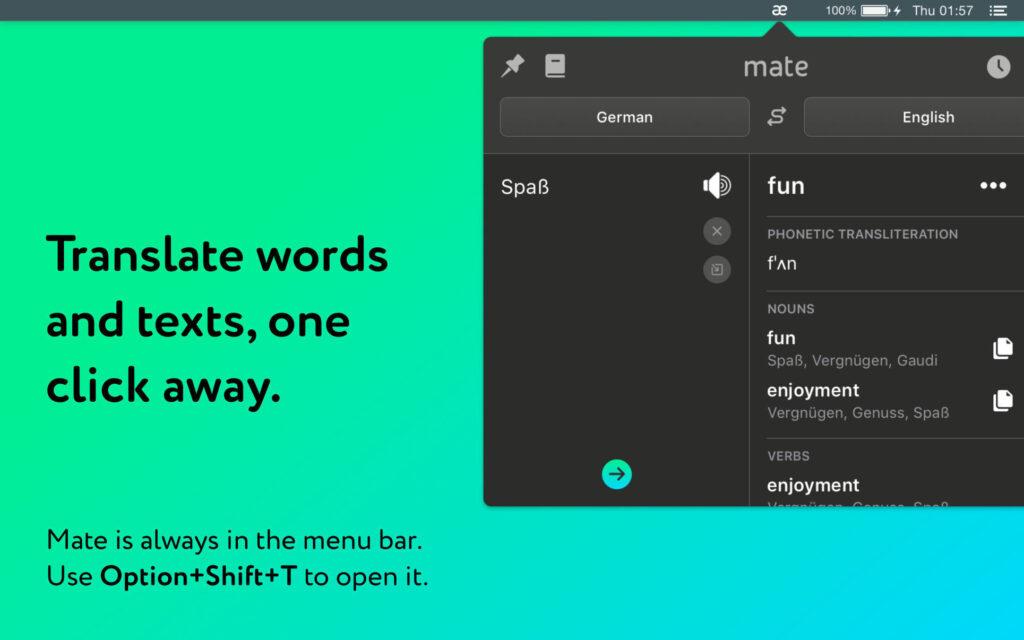 Mate Translate 8 for macOS Free Download