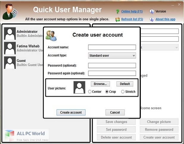 Quick User Manager 2 Free Download