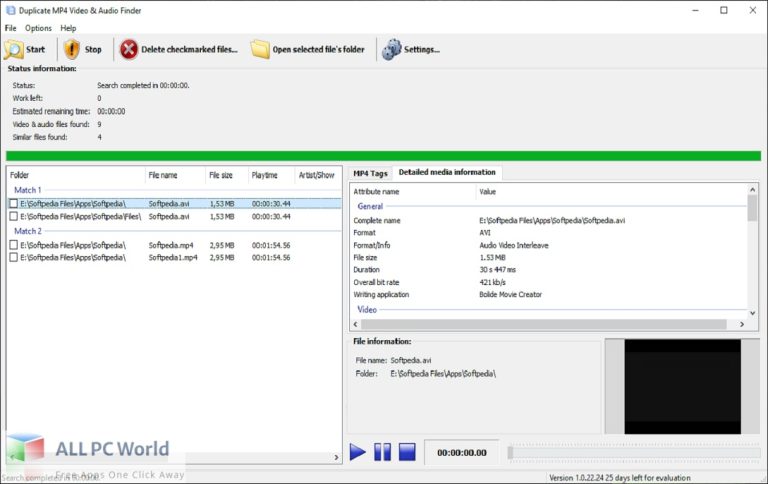 3delite Duplicate MP4 Video and Audio Finder for Free Download