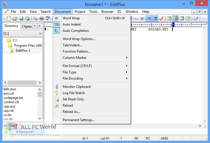 ES Computing EditPlus 5 Free Download