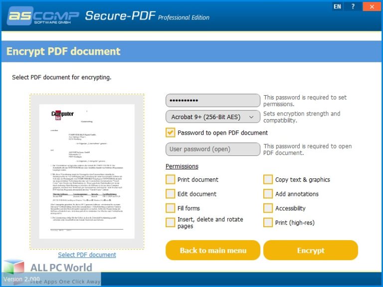 Secure PDF Professional 2 Free Download