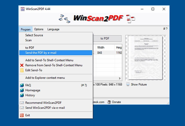 WinScan2PDF free instal