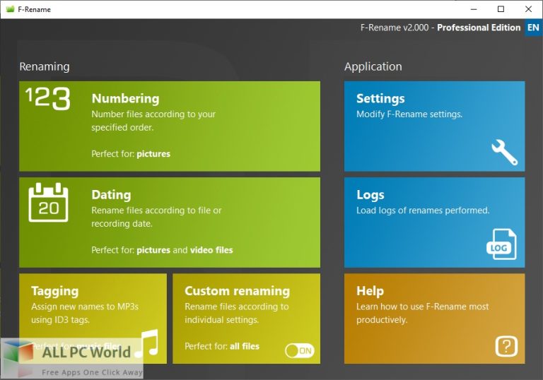 ASCOMP F-Rename Professional 2 Free Download