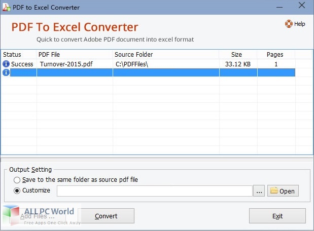 Adept PDF to Excel Converter 3 Free Download