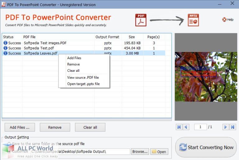 Adept PDF to PowerPoint Converter for Free Download