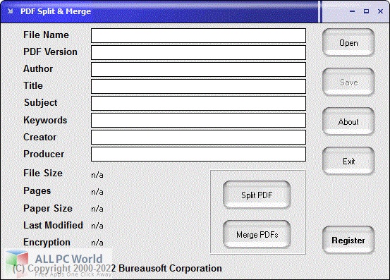 Bureausoft PDF Split Merge Pro 7 for Free Download