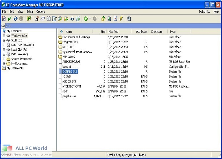 EF CheckSum Manager Free Download
