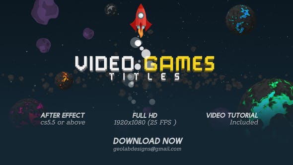 VideoHive – Video Games Titles Classic Games Intro Games Teaser AEP 2022 Free Download