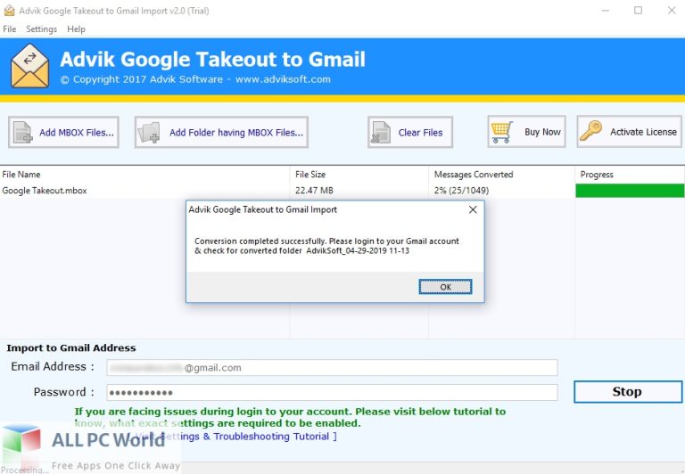 Advik Google Takeout to Gmail Import Download Free
